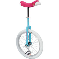 Jednokolka QU-AX Luxus 20" modrá/pink hliníkové ráfky, plášt bílá