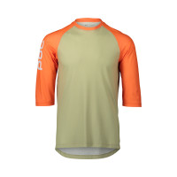 POC MTB Pure 3/4 Jersey Prehnite Green/Zink Orange