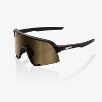 100%  - Soft Tact Black - Soft Gold Mirror Lens