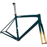 Frameset Gloss Forest Green/Gold Pearl/Flake Silver